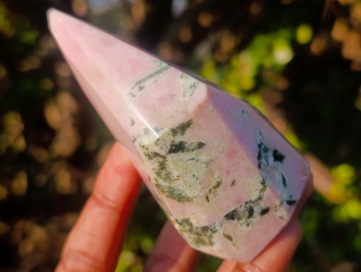 Polished Rare Thulite Display Crystal x 1 From Mozambique