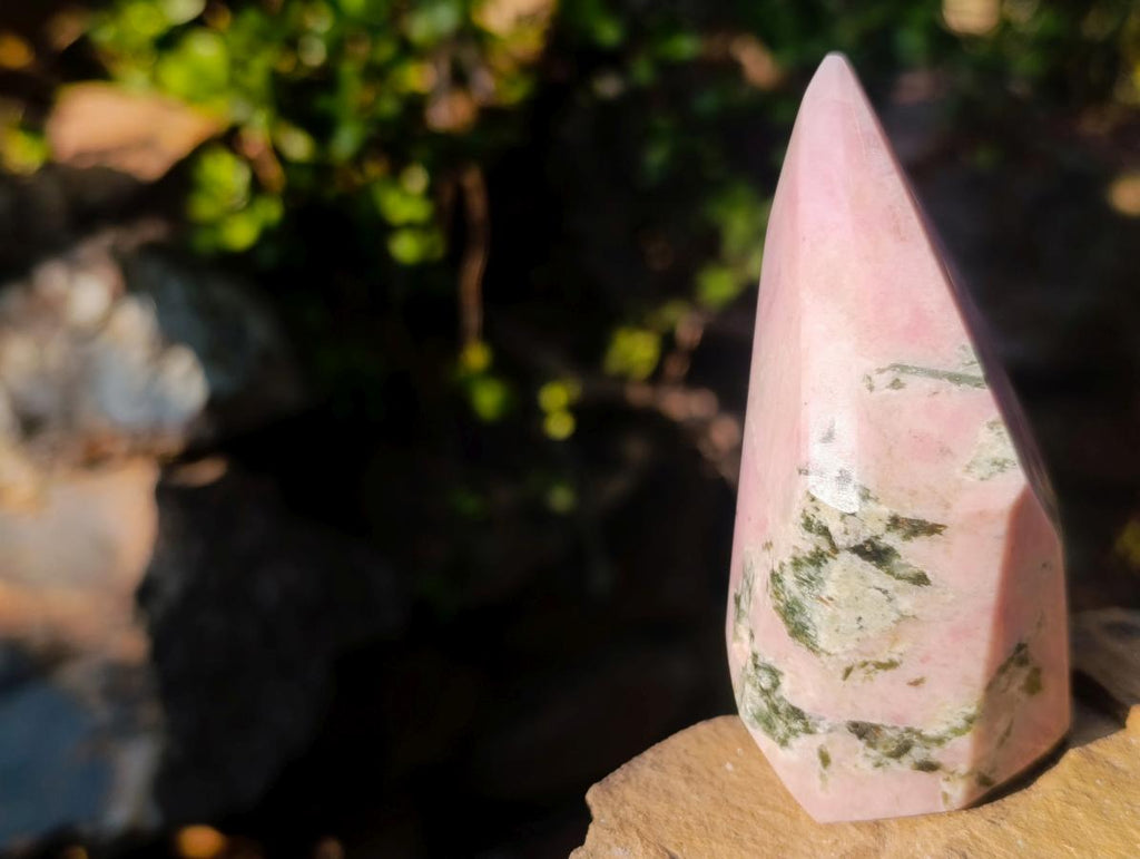 Polished Rare Thulite Display Crystal x 1 From Mozambique
