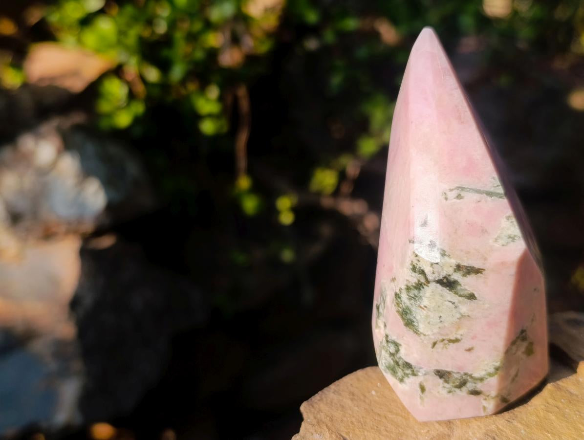 Polished Rare Thulite Display Crystal x 1 From Mozambique