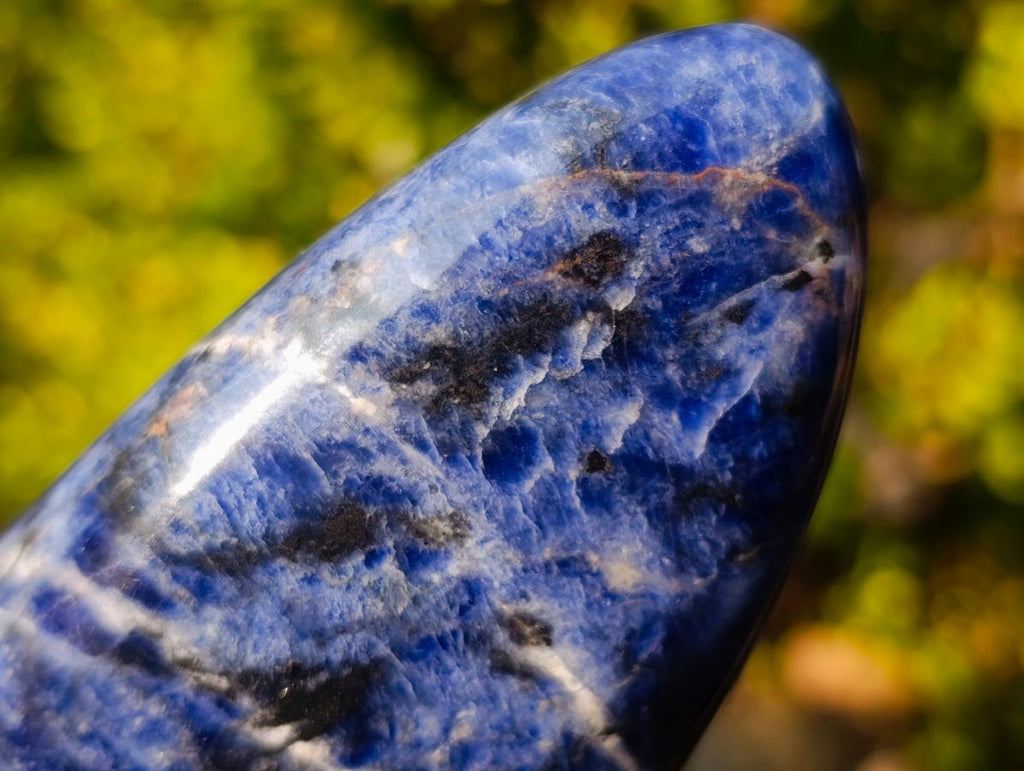 Polished Blue Sodalite Standing Display Piece x 1 From Kunene, Namibia