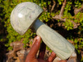 Polished Large African Butter Jade Mushroom Sculpture x 1 From South Africa