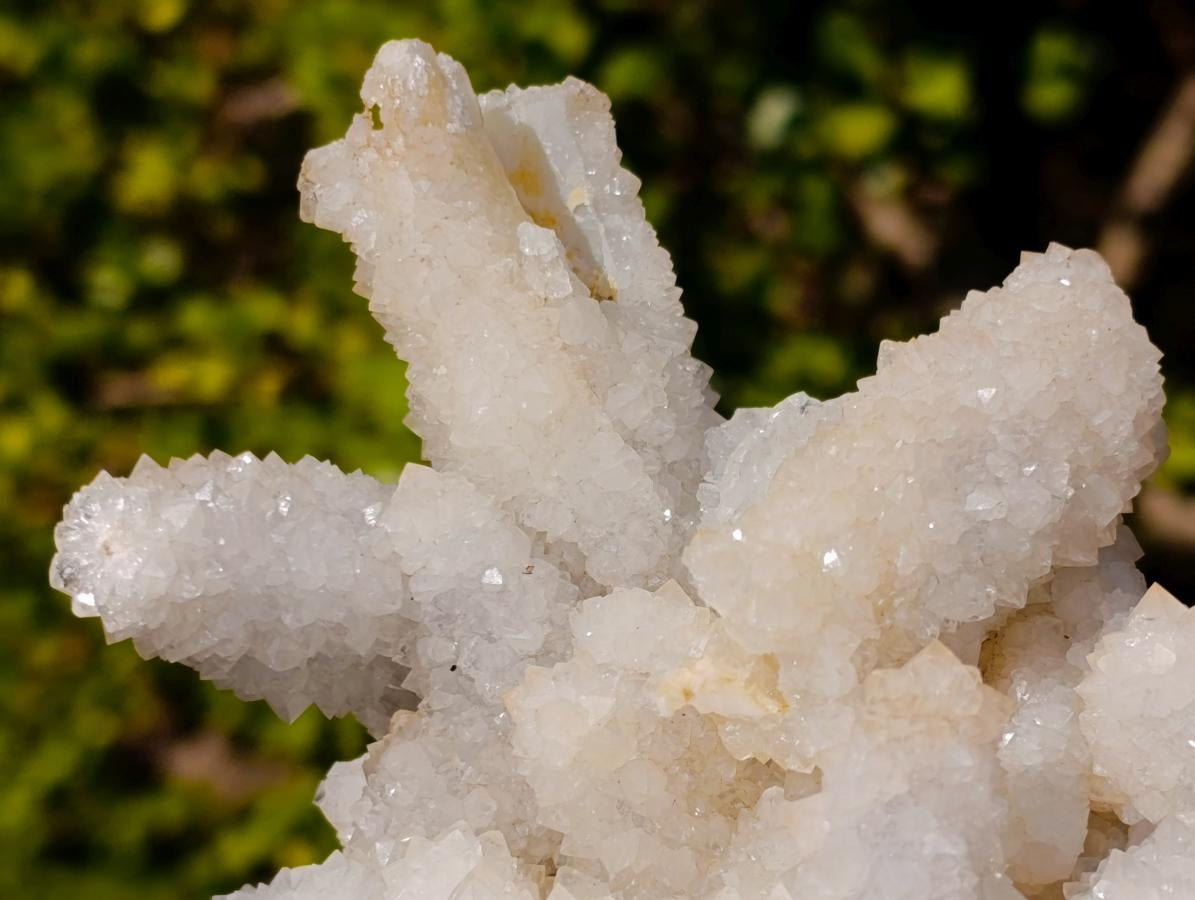 Natural Rare Lesotho Snow Finger Quartz Crystal Cluster with Calcite x 1 From Lesotho