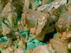 Natural Large Cabinet Size Bladed Barite Specimen with Malachite x 1 From Shinkolobwe Mine, Congo