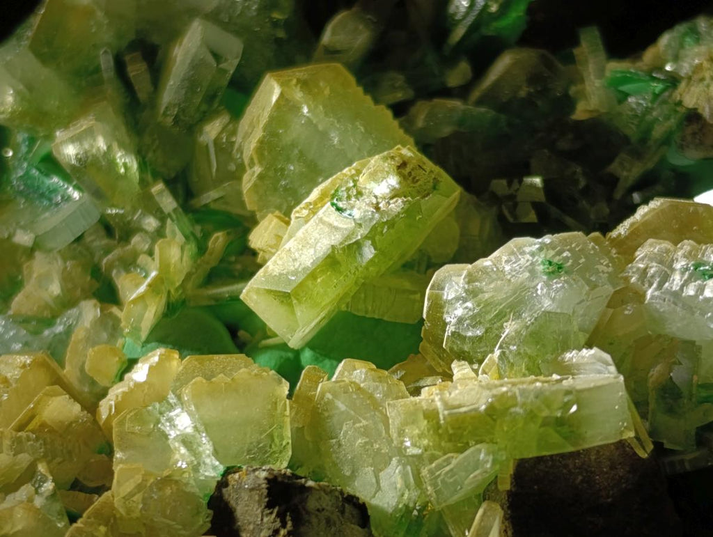 Natural Large Cabinet Size Bladed Barite Specimen with Malachite x 1 From Shinkolobwe Mine, Congo