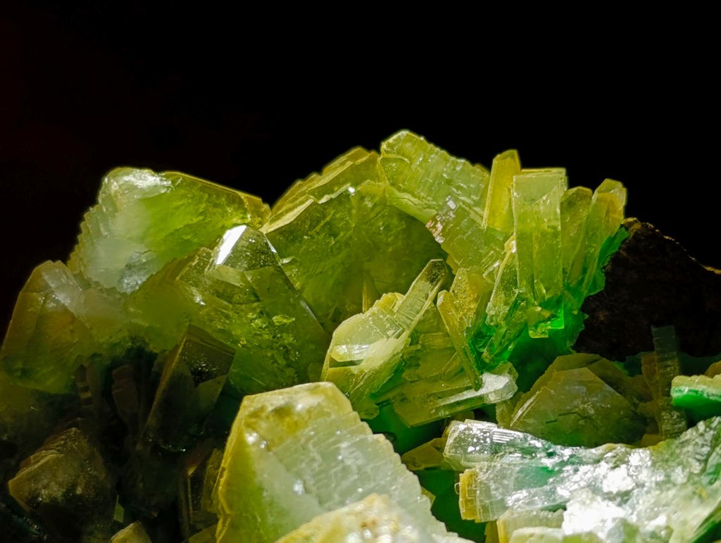 Natural Large Cabinet Size Bladed Barite Specimen with Malachite x 1 From Shinkolobwe Mine, Congo