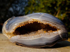 Polished and Natural Agate Geode with Crystalline Centre x 1 From Maintirano, Madagascar