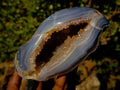 Polished and Natural Agate Geode with Crystalline Centre x 1 From Maintirano, Madagascar