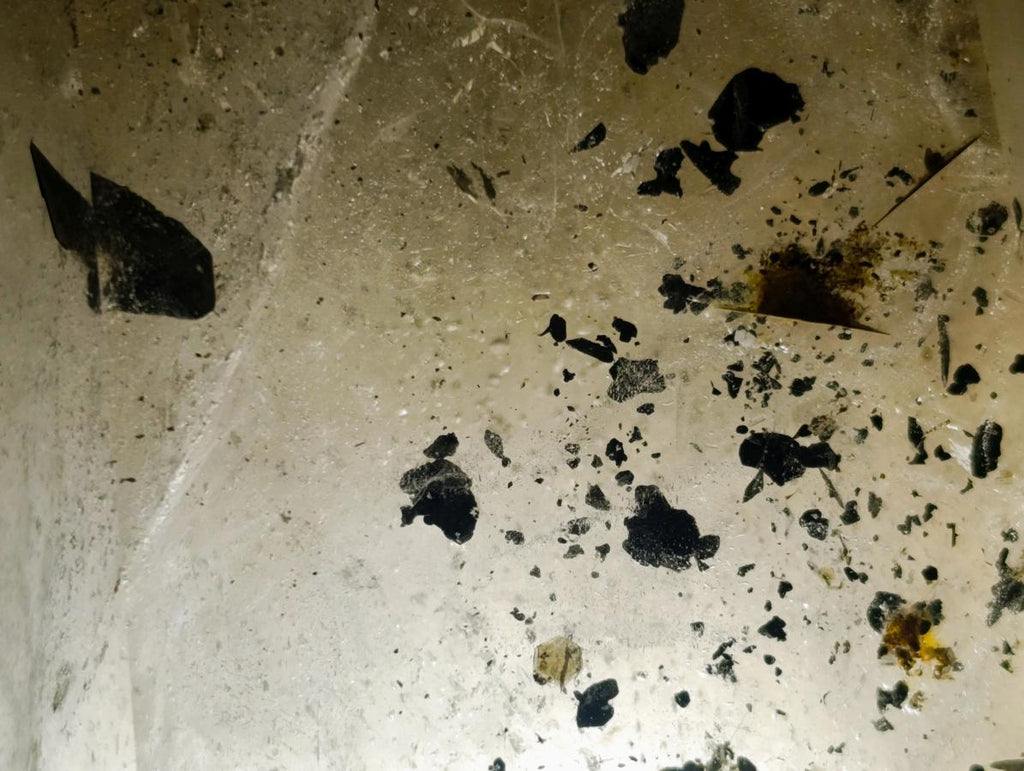 Polished Smokey Quartz Crystal with Specular Hematite Floating Inclusions x 1 From Madagascar