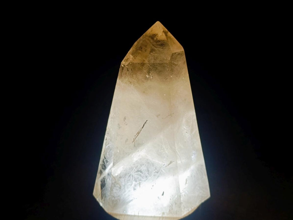 Polished Smokey Quartz Crystal with Specular Hematite Floating Inclusions x 1 From Madagascar