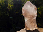 Polished Large Smokey Sceptre Window Quartz Crystal with Specular Hematite Inclusions x 1 From Akansobe, Madagascar