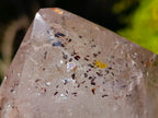 Polished Large Smokey Sceptre Window Quartz Crystal with Specular Hematite Inclusions x 1 From Akansobe, Madagascar
