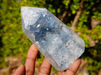 Polished and Natural Blue Celestite Geode Display Crystal x 1 From Sakoany, Madagascar