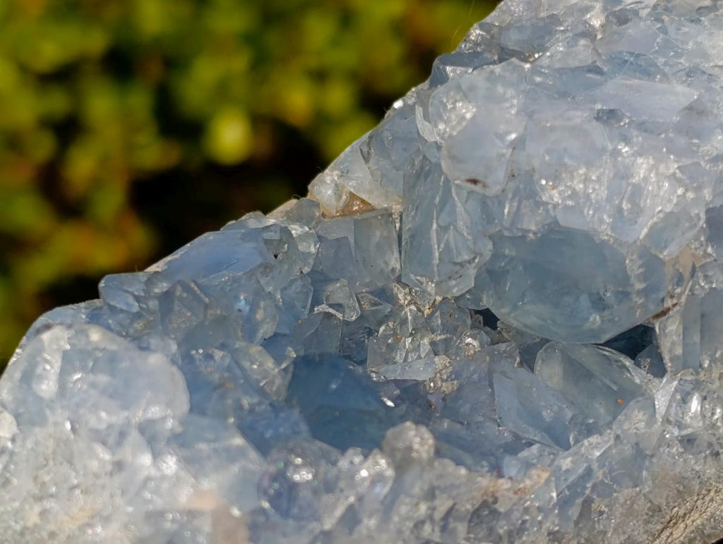 Polished and Natural Blue Celestite Geode Display Crystal x 1 From Sakoany, Madagascar