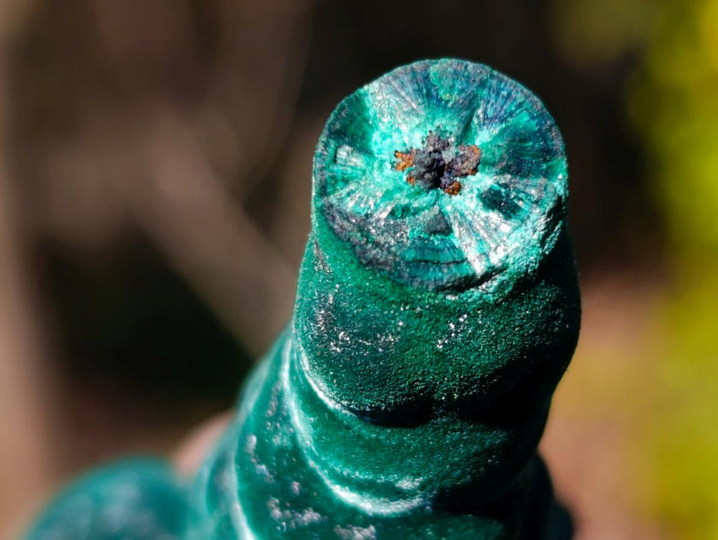 Natural Exquisite Velvet Stalactite Malachite Specimen x 1 From Kasompe, Congo