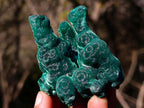 Natural Exquisite Velvet Stalactite Malachite Specimen x 1 From Kasompe, Congo