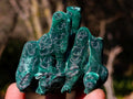 Natural Exquisite Velvet Stalactite Malachite Specimen x 1 From Kasompe, Congo