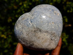 Polished and Natural Blue Celestite Heart x 1 From Sakoany Madagascar