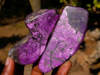 Polished Pair of Silky Metallic Purpurite Pieces x 1 From Erongo, Namibia