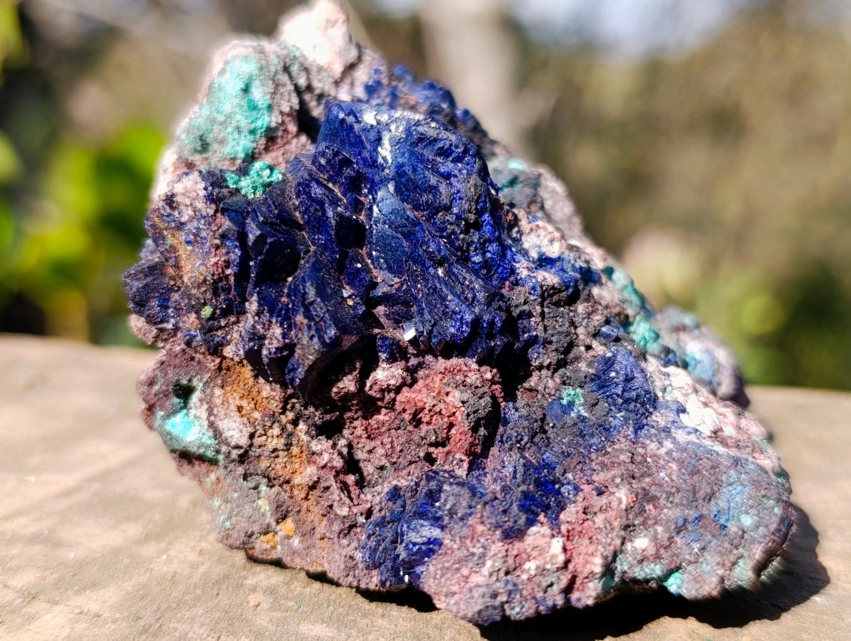 Natural Ultra Rare Azurite Specimen with Malachite on Dolomite x 1 From Mashamba East Mine, Congo