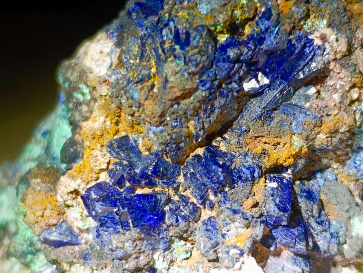 Natural Ultra Rare Azurite Specimen with Malachite on Dolomite x 1 From Mashamba East Mine, Congo
