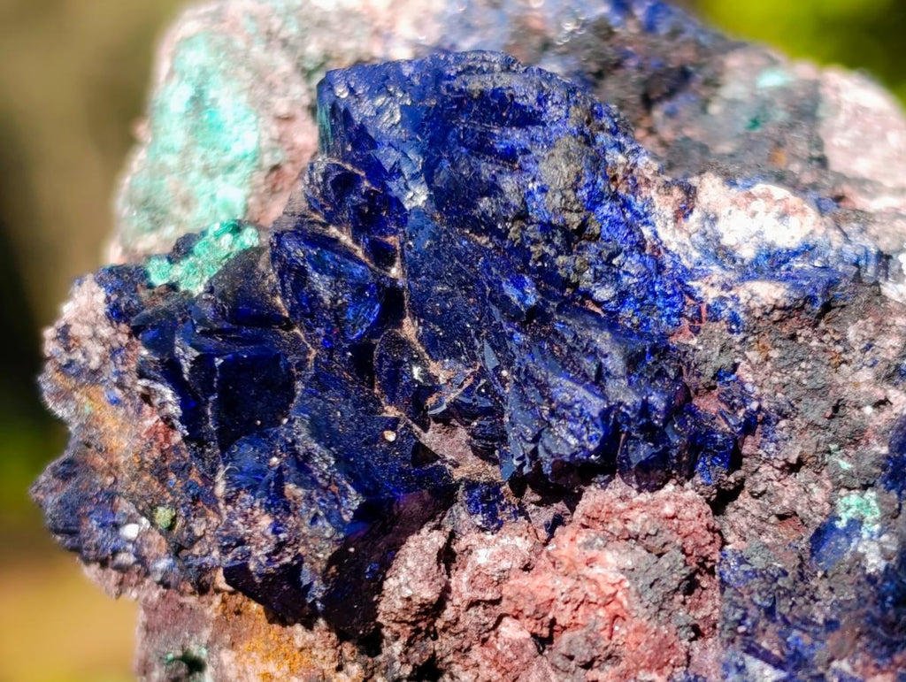 Natural Ultra Rare Azurite Specimen with Malachite on Dolomite x 1 From Mashamba East Mine, Congo