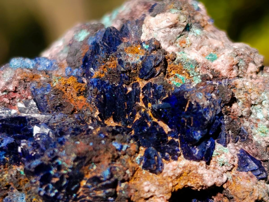 Natural Ultra Rare Azurite Specimen with Malachite on Dolomite x 1 From Mashamba East Mine, Congo