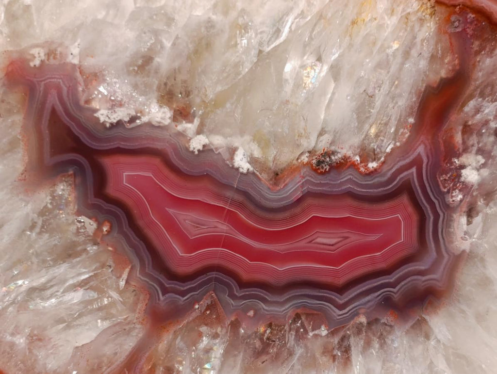 Polished Matching Trio of Red Shashe River Agate Slices with Natural Edging x 1 From Shashe River, Zimbabwe
