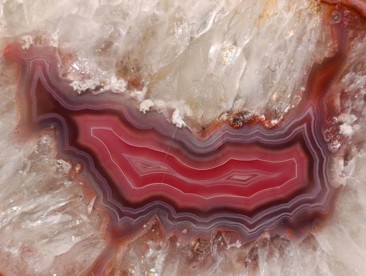 Polished Matching Trio of Red Shashe River Agate Slices with Natural Edging x 1 From Shashe River, Zimbabwe