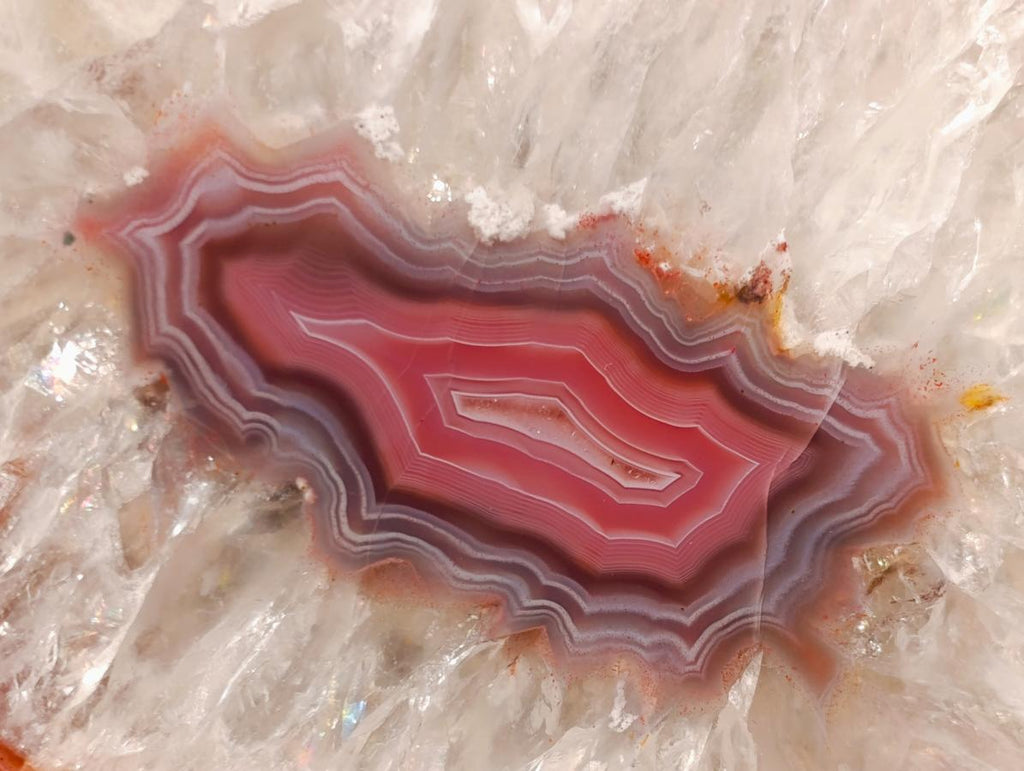 Polished Matching Trio of Red Shashe River Agate Slices with Natural Edging x 1 From Shashe River, Zimbabwe