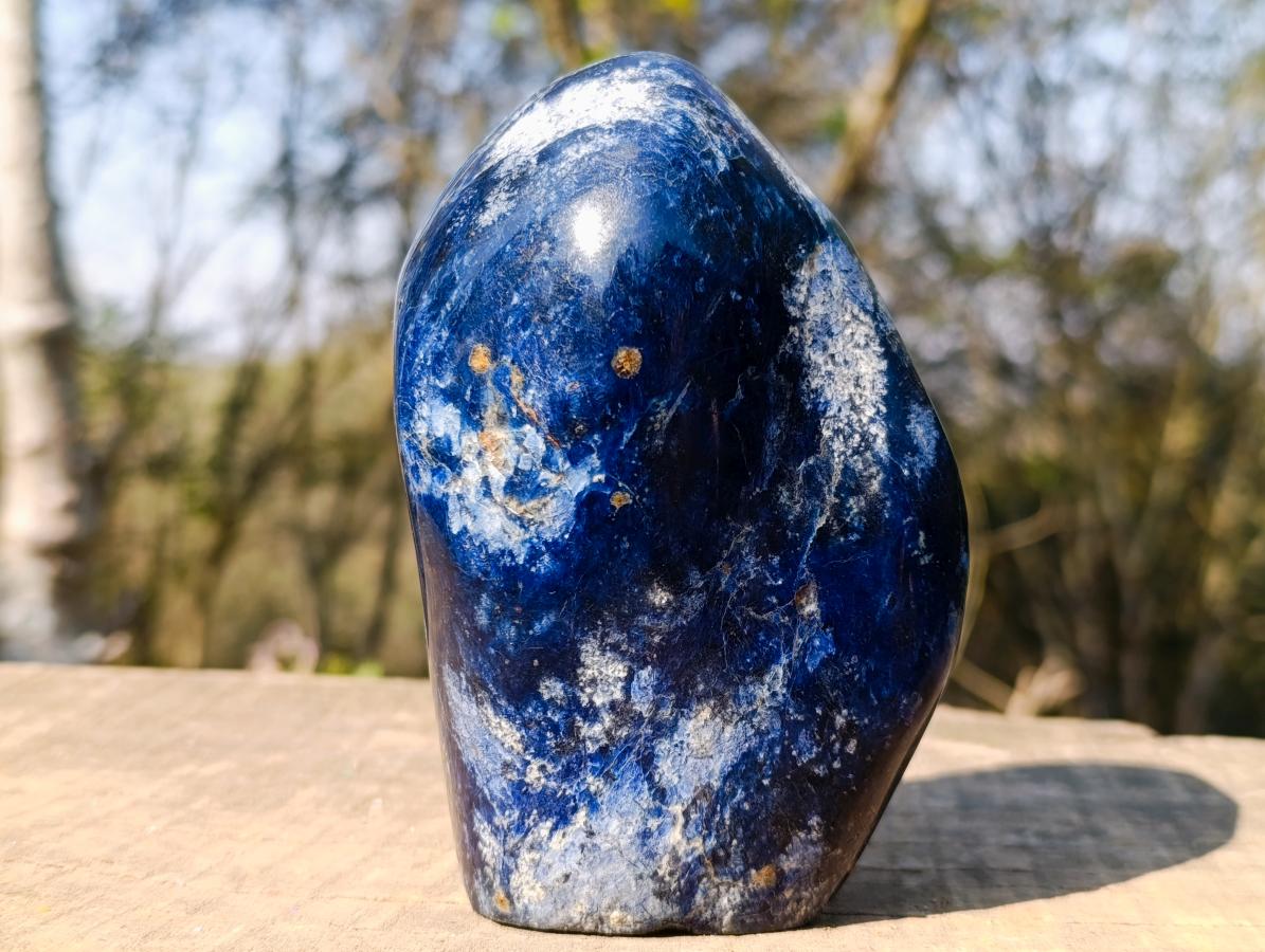 Polished Super Rare Deep Blue Dumortierite Standing Display Piece x 1 From Madagascar