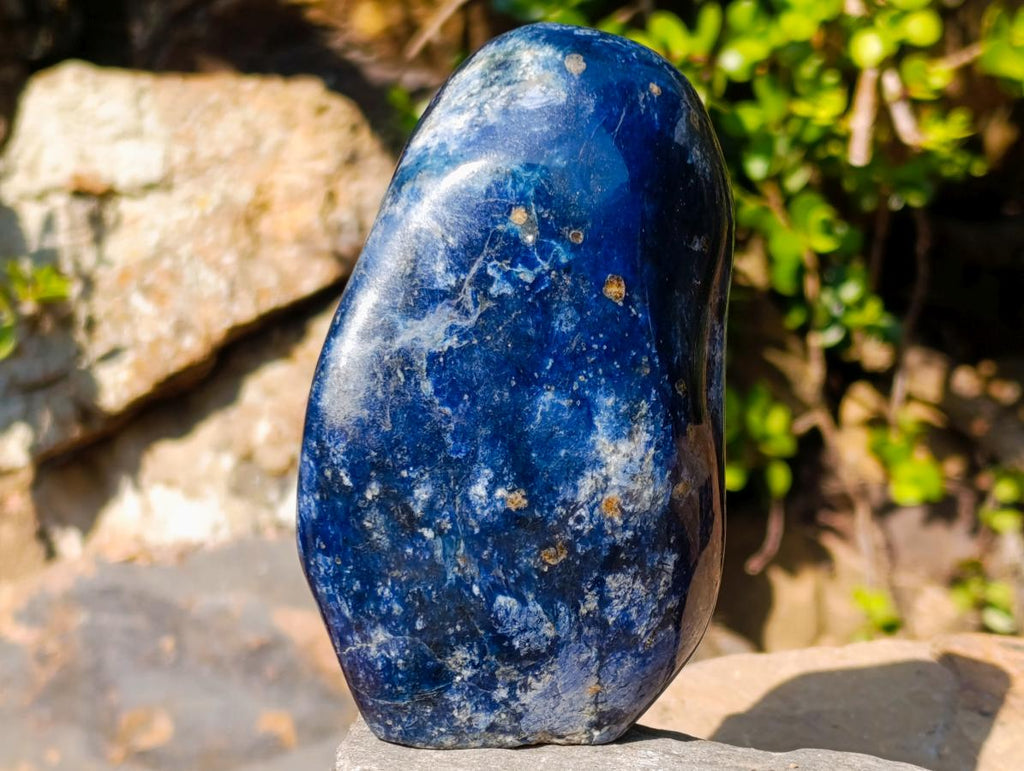 Polished Super Rare Deep Blue Dumortierite Standing Display Piece x 1 From Madagascar