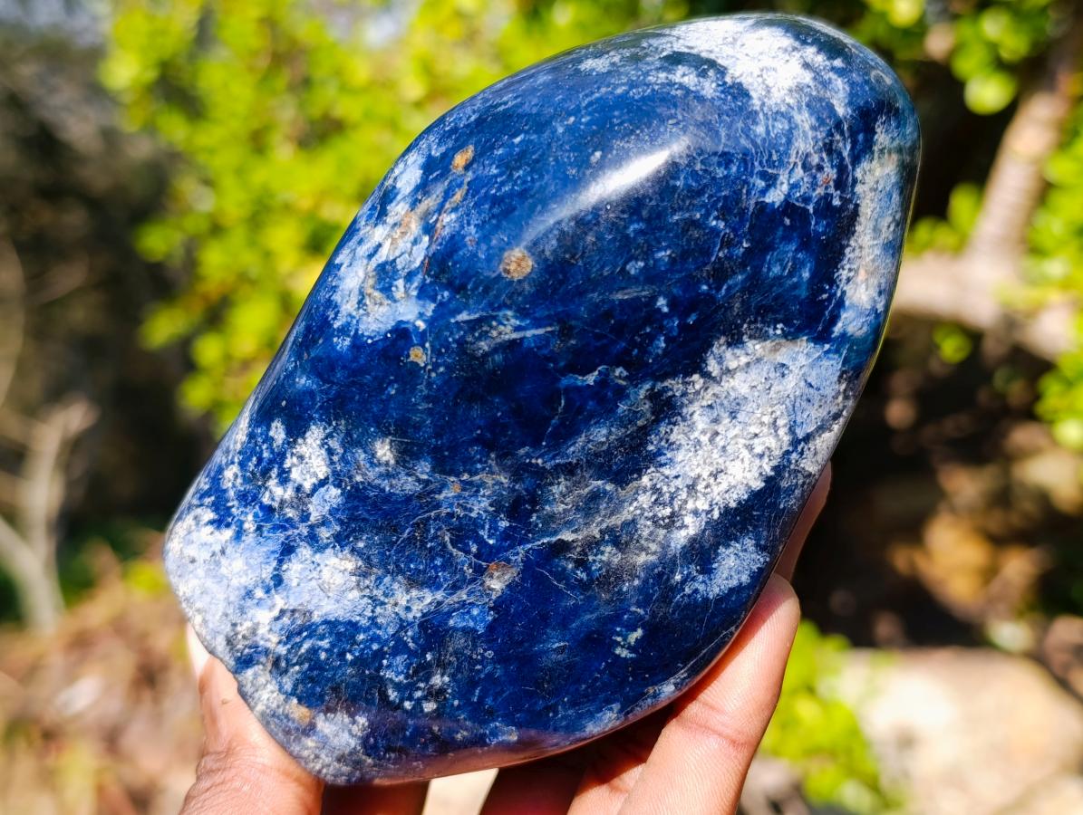 Polished Super Rare Deep Blue Dumortierite Standing Display Piece x 1 From Madagascar