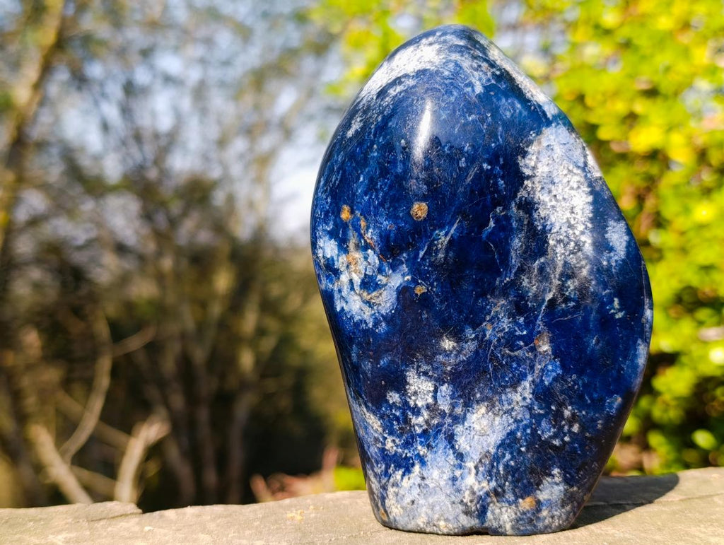 Polished Super Rare Deep Blue Dumortierite Standing Display Piece x 1 From Madagascar
