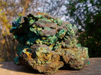 Natural XL Azurite Specimen with Cuprite and Malachite x 1 From Mashamba East Mine, Congo