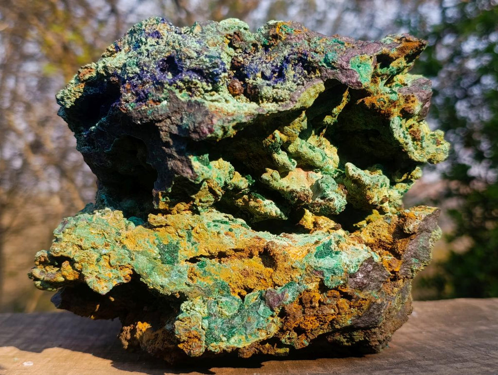 Natural XL Azurite Specimen with Cuprite and Malachite x 1 From Mashamba East Mine, Congo