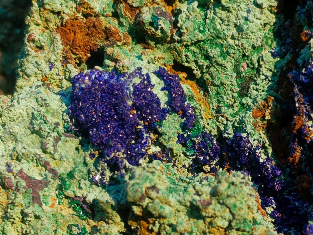 Natural XL Azurite Specimen with Cuprite and Malachite x 1 From Mashamba East Mine, Congo