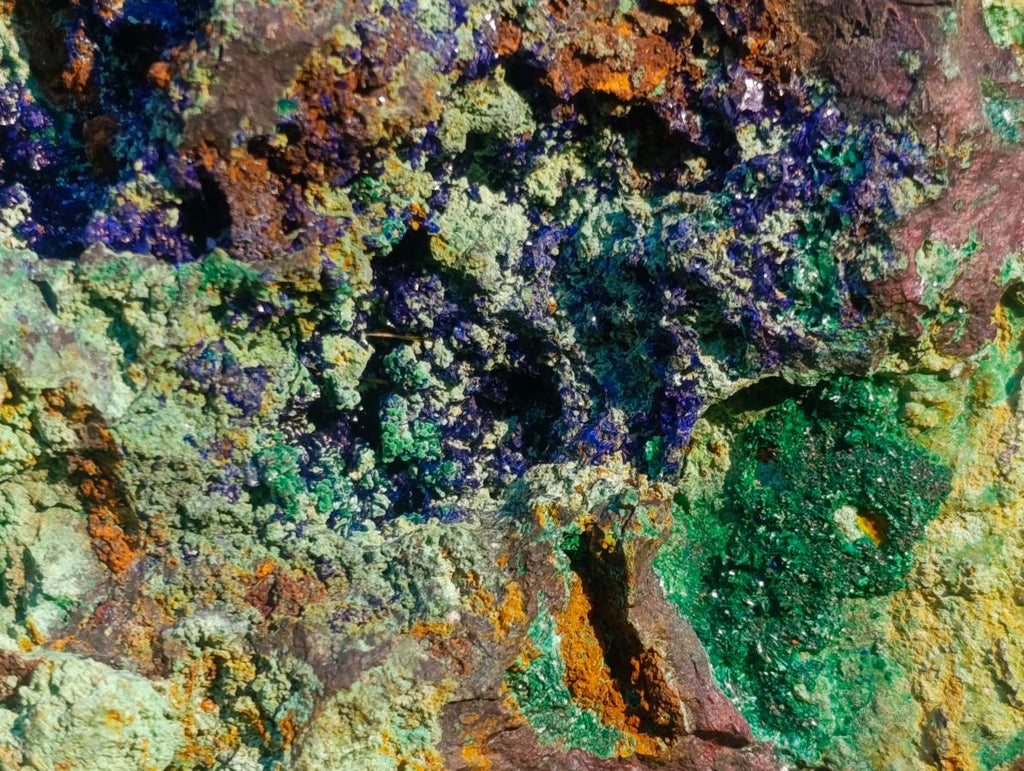 Natural XL Azurite Specimen with Cuprite and Malachite x 1 From Mashamba East Mine, Congo