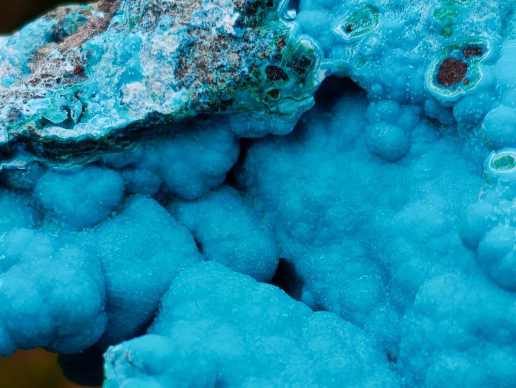 Natural Drusy Coated Botryoidal Chrysocolla Specimen on Dolomite Matrix x 1 From Kulukuluku, Congo