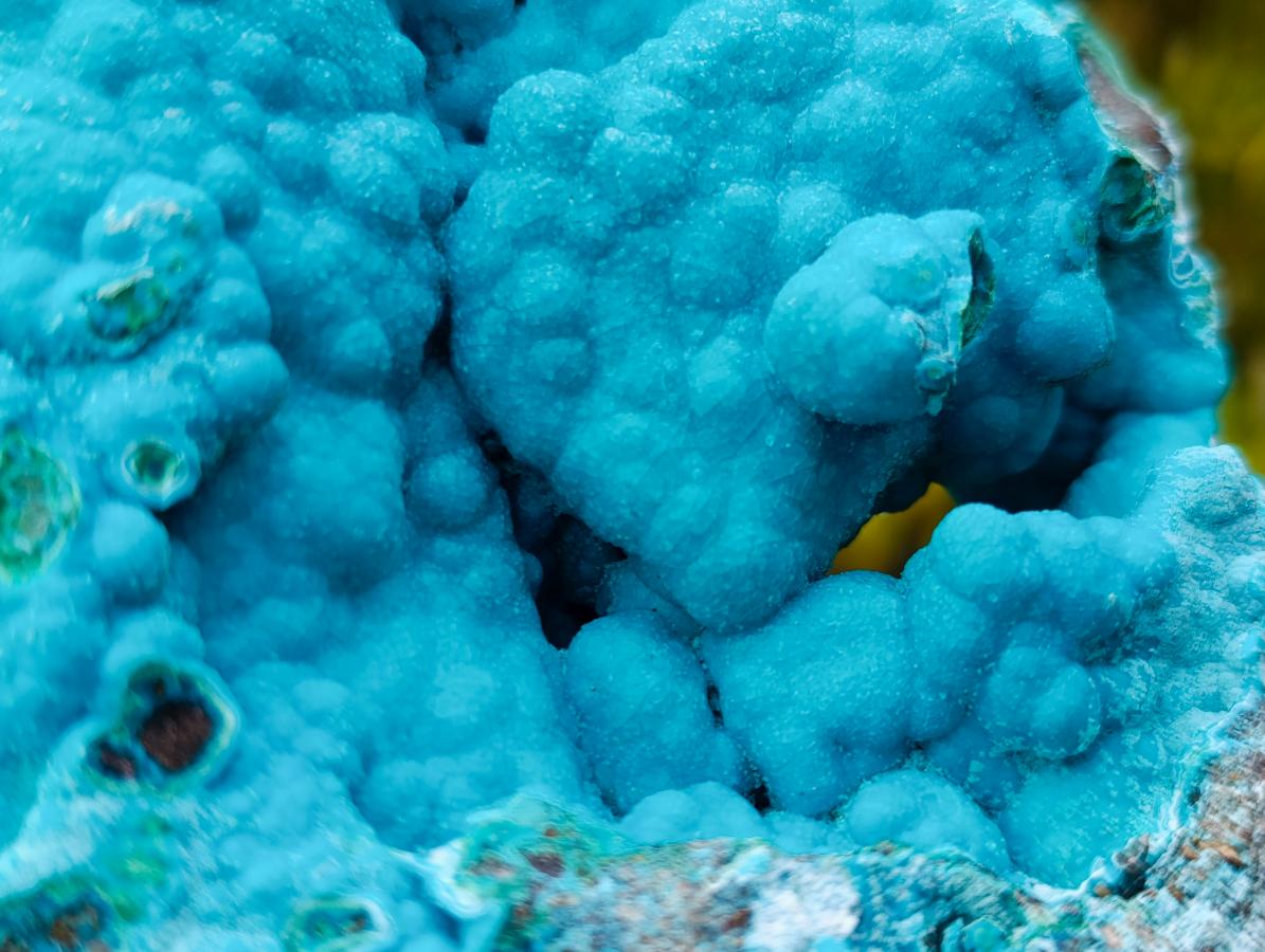 Natural Drusy Coated Botryoidal Chrysocolla Specimen on Dolomite Matrix x 1 From Kulukuluku, Congo