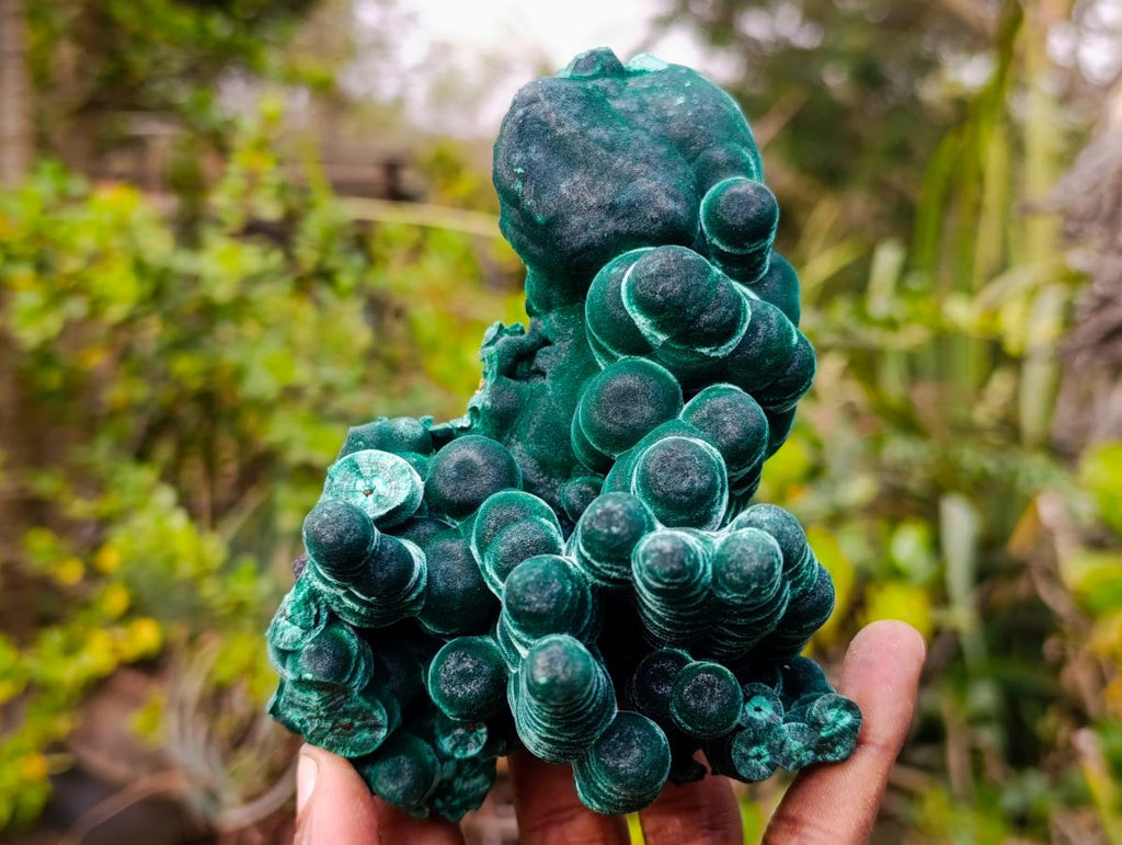 Natural Exquisite Velvet Malachite Stalactite Formation x 1 from Kasompe, Congo