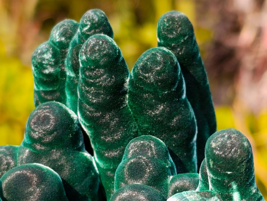 Natural Exquisite Velvet Malachite Stalactite Formation x 1 from Kasompe, Congo