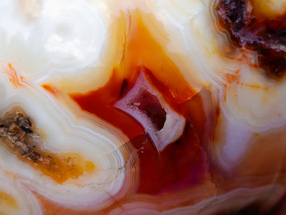 Polished Banded Carnelian Gemstone Sphere x 1 From Madagascar