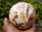 Polished Banded Carnelian Gemstone Sphere x 1 From Madagascar