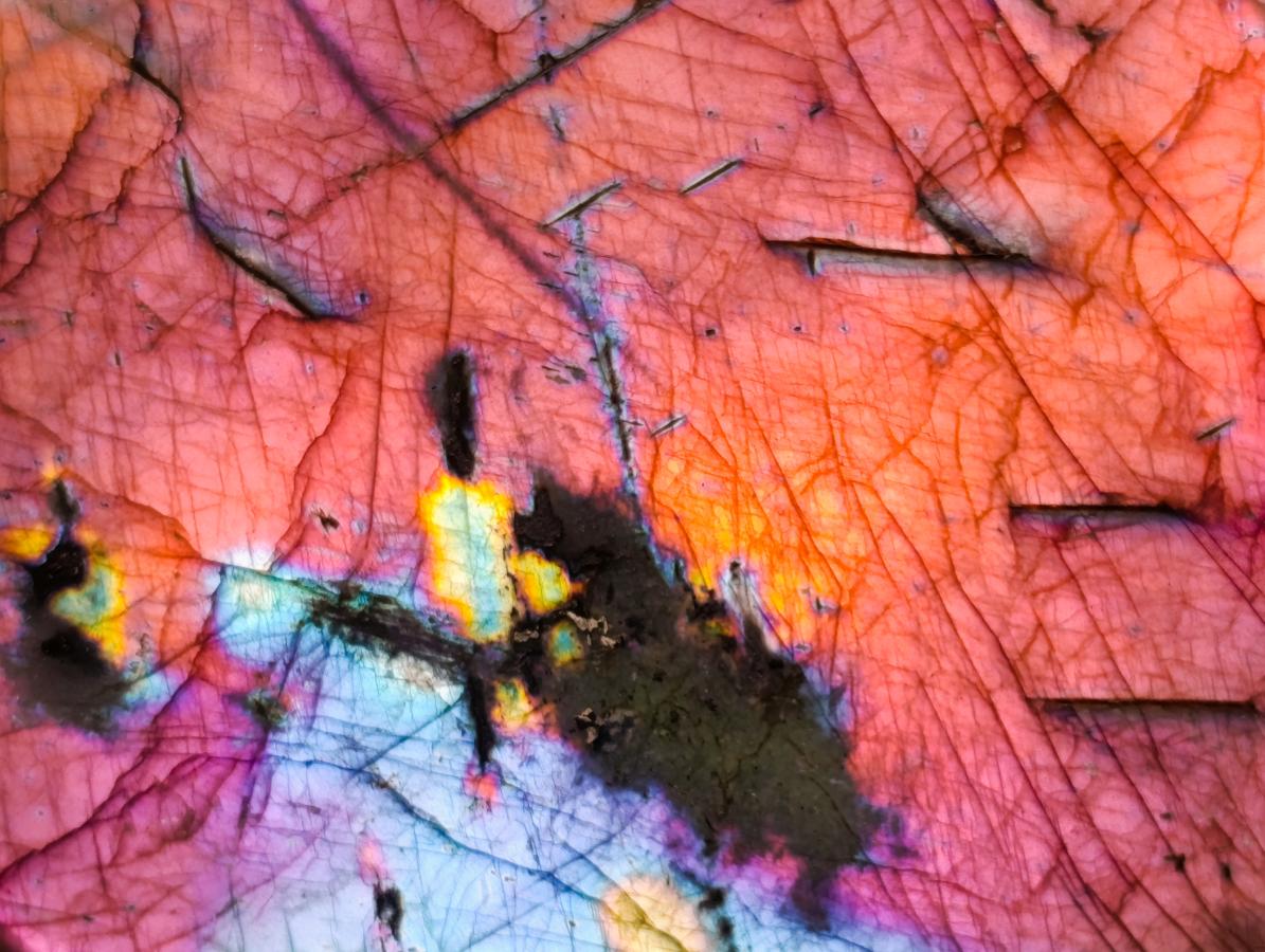 Polished Purple Sunset Labradorite Standing Display Piece x 1 From Tulear, Madagascar