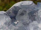 Polished and Natural Large Blue Celestite Heart x 1 From Sakoany Madagascar