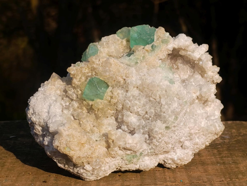 Natural Riemvasmaak Emerald Fluorite and Quartz Specimen x 1 From Riemvasmaak, South Africa