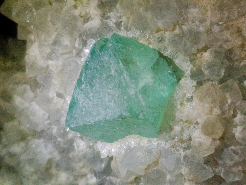 Natural Riemvasmaak Emerald Fluorite and Quartz Specimen x 1 From Riemvasmaak, South Africa