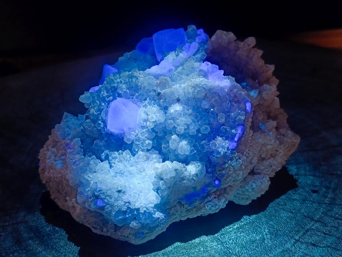Natural Riemvasmaak Emerald Fluorite and Quartz Specimen x 1 From Riemvasmaak, South Africa