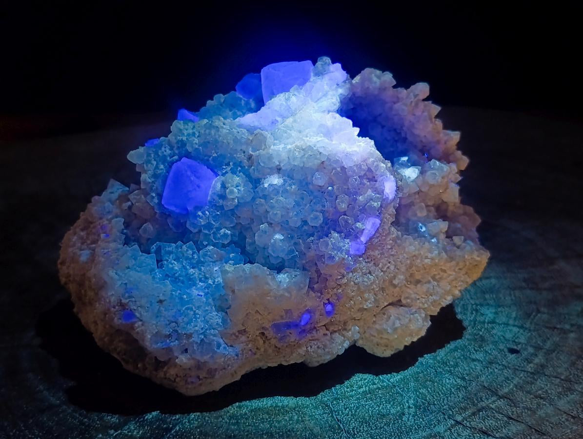 Natural Riemvasmaak Emerald Fluorite and Quartz Specimen x 1 From Riemvasmaak, South Africa