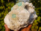 Natural Riemvasmaak Emerald Fluorite and Quartz Specimen x 1 From Riemvasmaak, South Africa